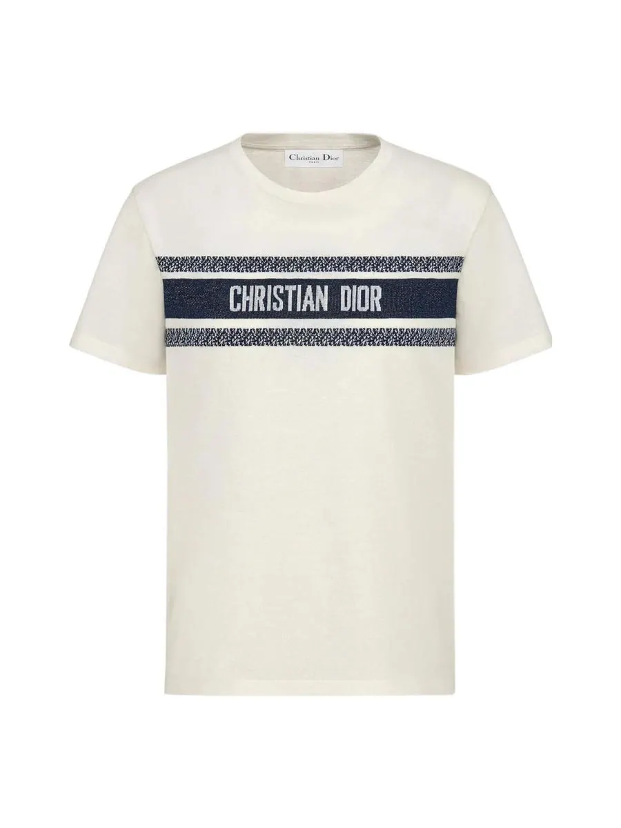 Футболка DIOR SS21 Casual Round Neck Pullover Short Sleeve Unisex White