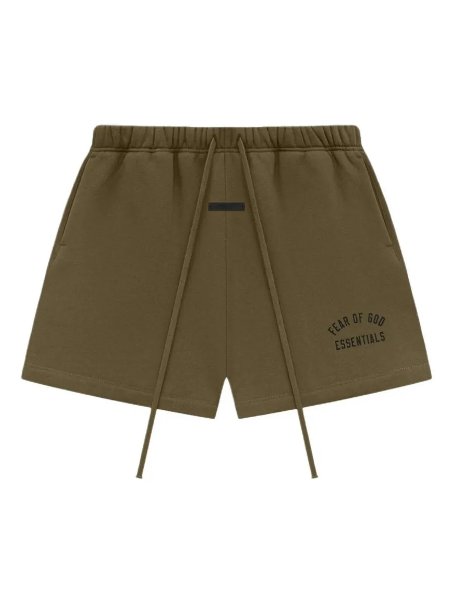 Спортивные шорты Fear of God Essentials Fleece Soccer Short 'Olive' — изображение 1 из 5, оливковый зеленый