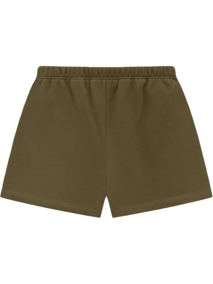 Спортивные шорты Fear of God Essentials Fleece Soccer Short 'Olive' — изображение 2 из 5, оливковый зеленый