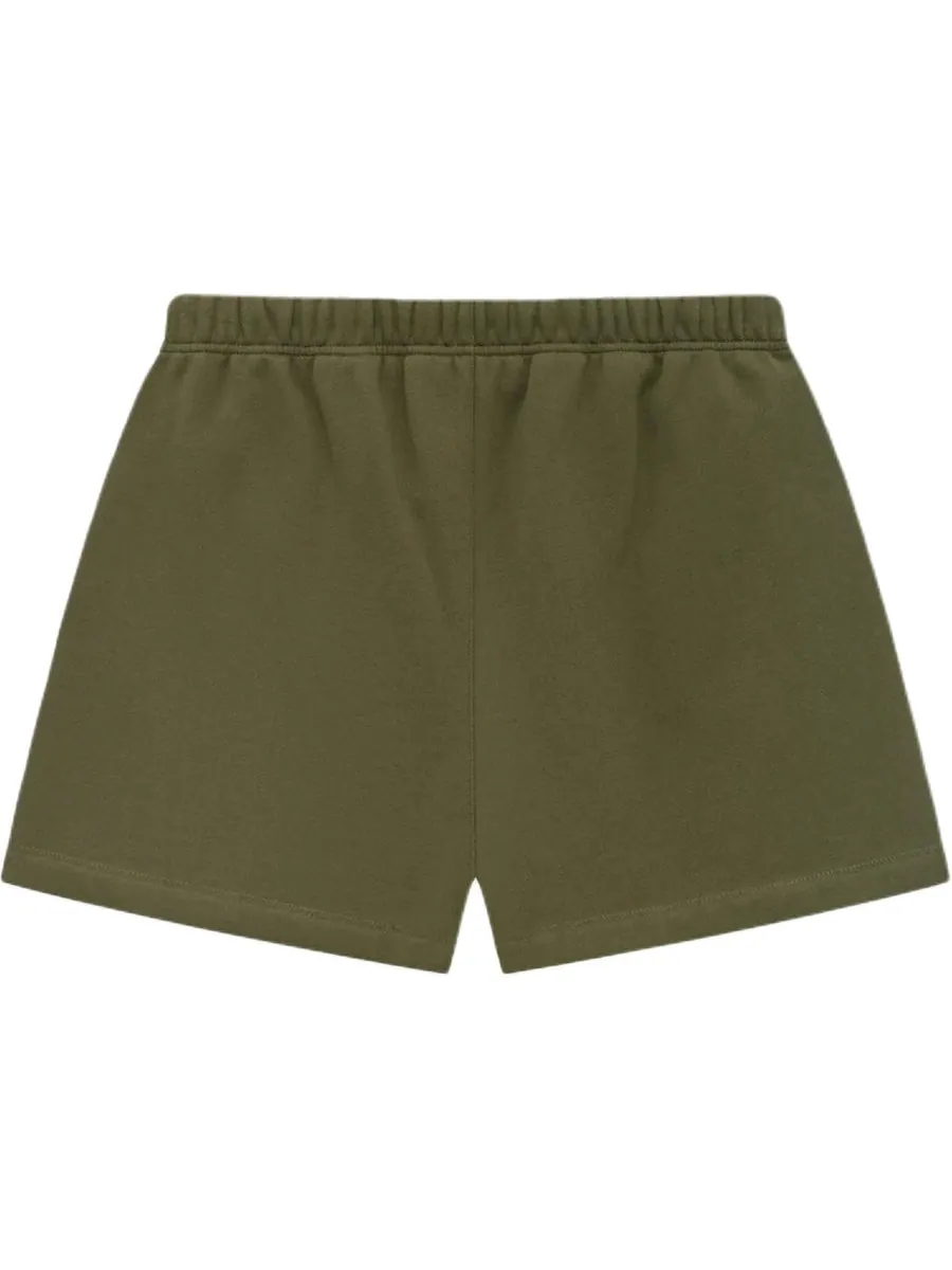 Спортивные шорты Fear of God Essentials Fleece Soccer Short 'Military' — изображение 2 из 5, оливковый зеленый