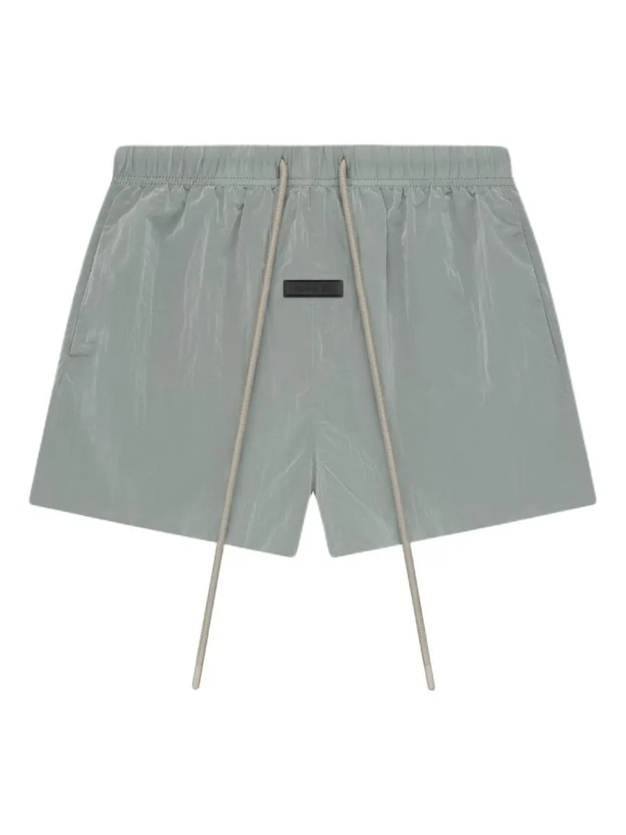 Спортивные шорты Fear of God Essentials Crinkle Nylon Running Short 'Seal' — изображение 1 из 2, зеленый