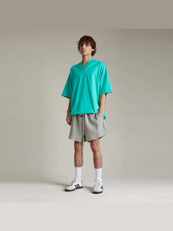 Шорты ss24 fleece running short 'dark heather oatmeal' Fear Of God Essentials — изображение 3 из 4, коричневый/серый/мульти