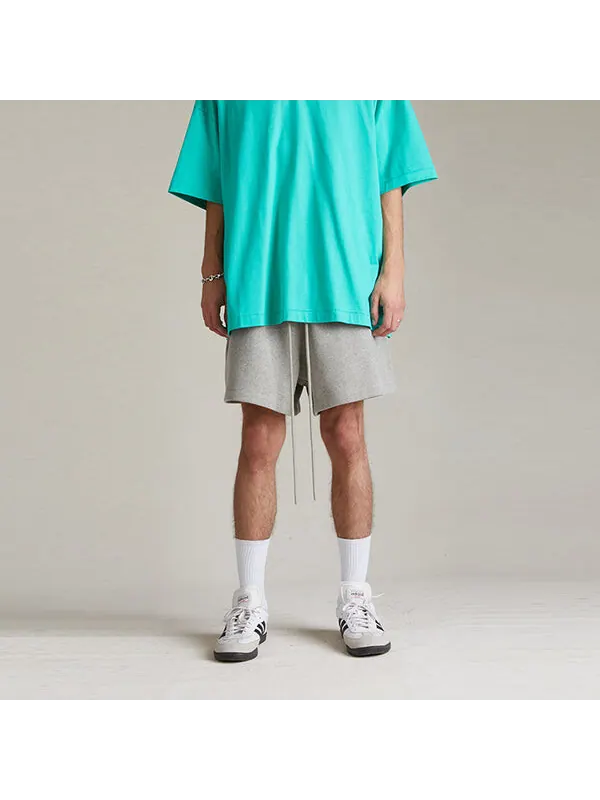 Шорты ss24 fleece running short 'dark heather oatmeal' Fear Of God Essentials — изображение 4 из 4, коричневый/серый/мульти