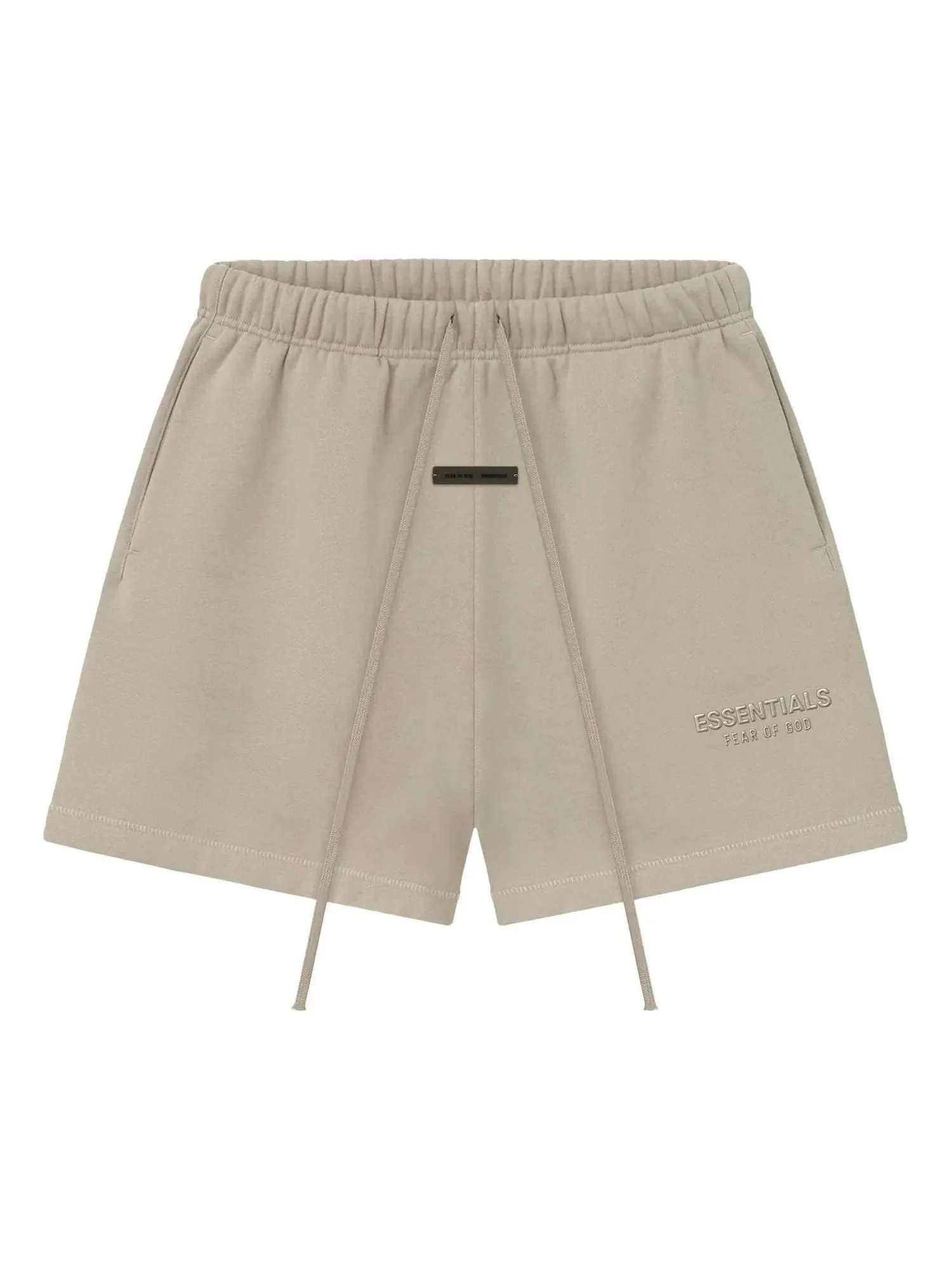 Шорты Fear of God Essentials Soccer Fleece Shorts 'Timber' — изображение 1 из 2, бежевый