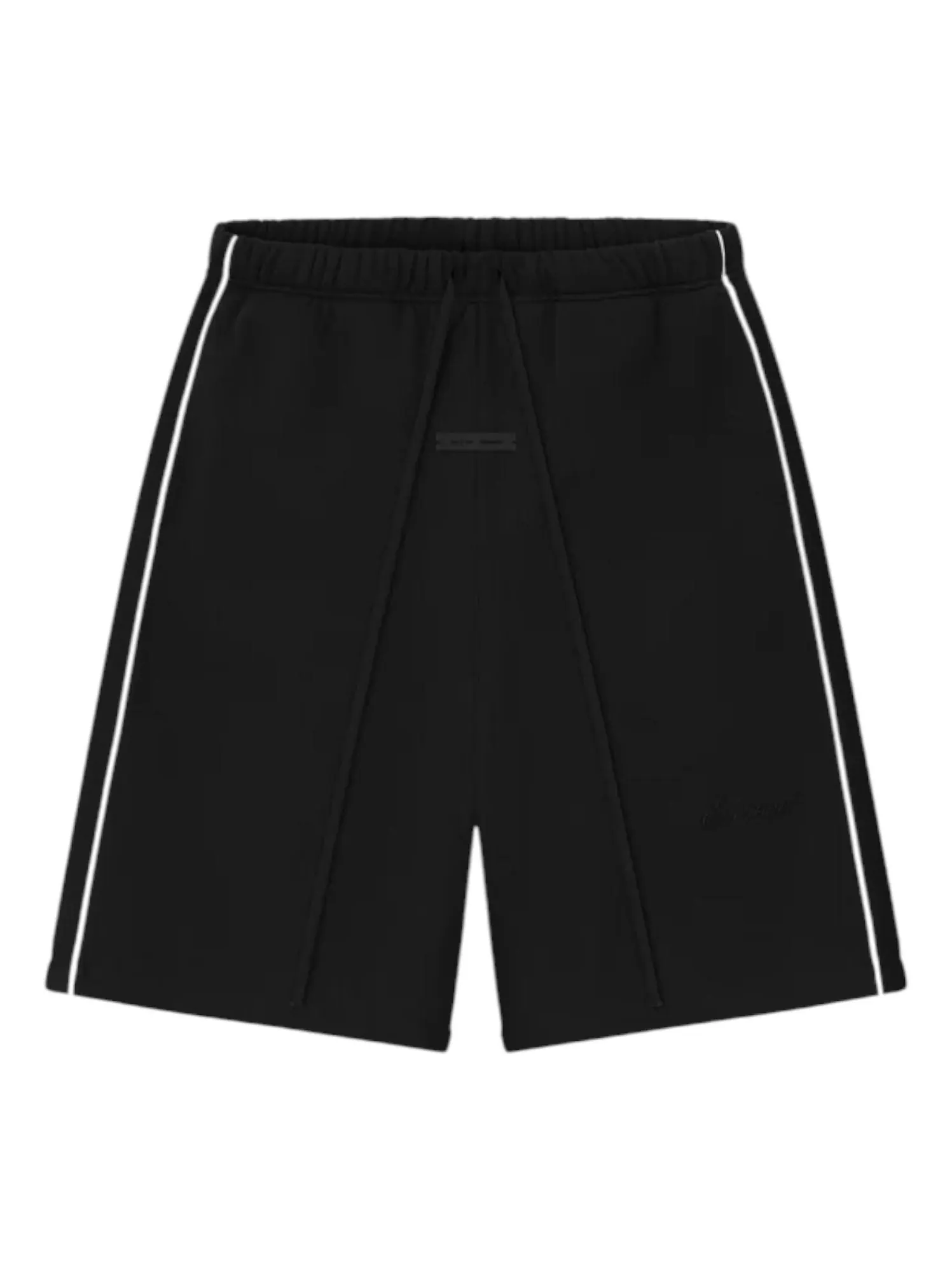 Спортивные шорты из флиса свободного кроя Fear of God Essentials с окантовкой — изображение 1 из 4, черный/белый