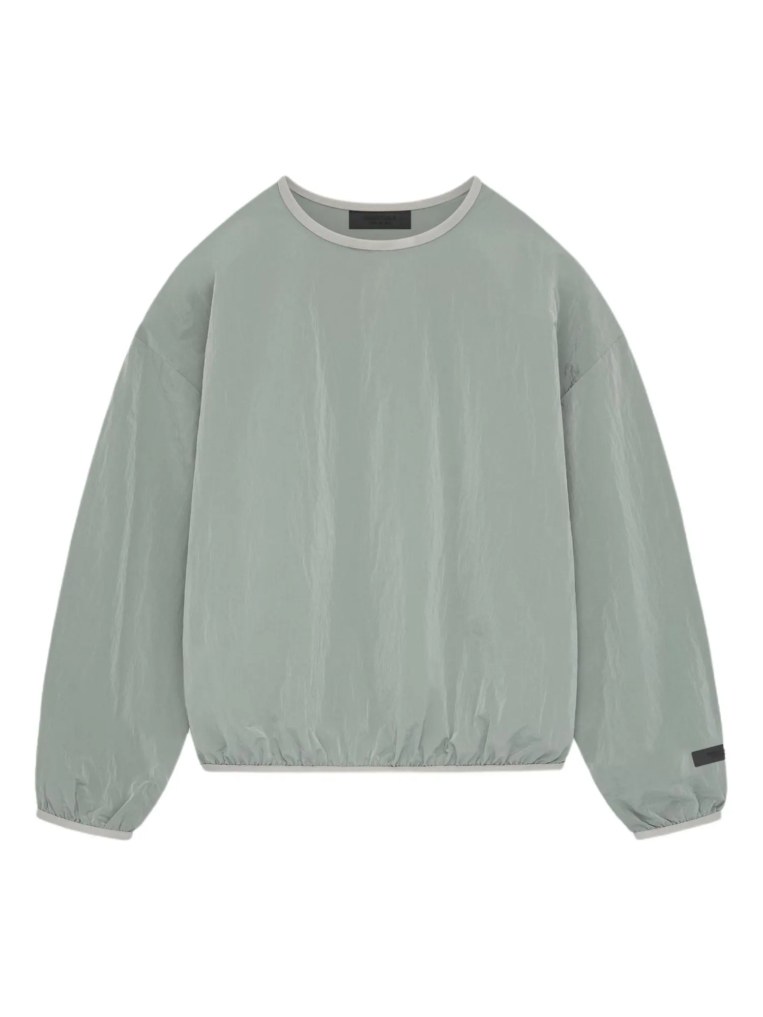 Топ Fear of God Essentials SS24 Crinkle Nylon Pullover Crewneck 'Seal' — изображение 1 из 3, зеленый