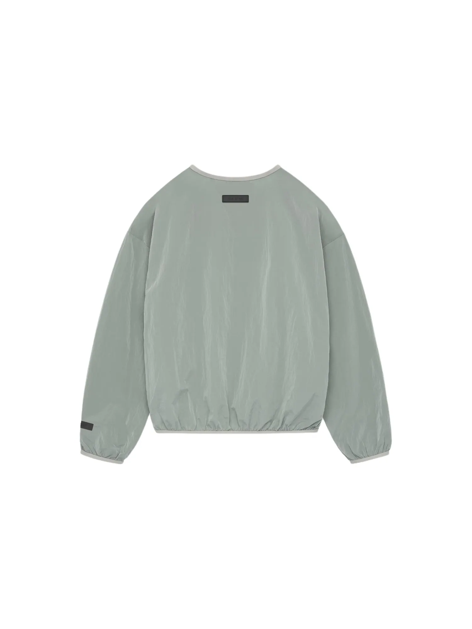 Топ Fear of God Essentials SS24 Crinkle Nylon Pullover Crewneck 'Seal' — изображение 3 из 3, зеленый