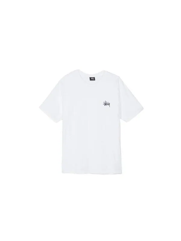 Футболка classic basic printing short sleeve 'white' Stussy — изображение 2 из 2, белый