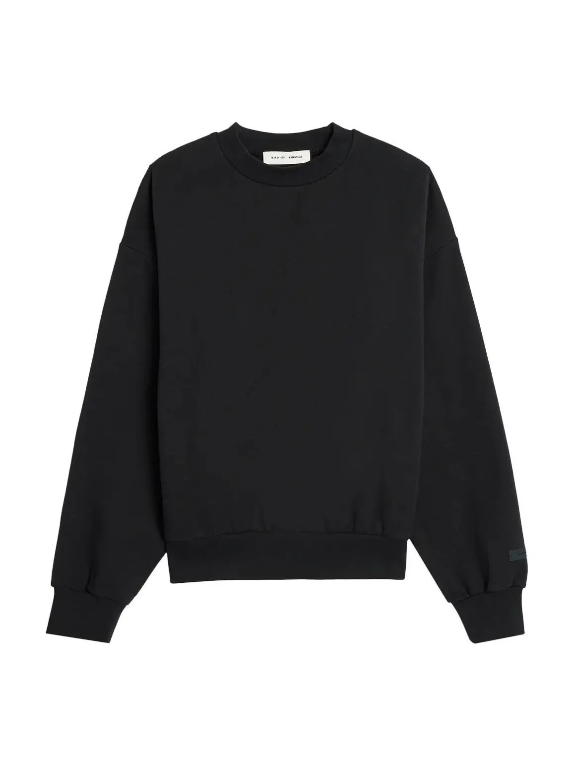 Худи Fear of God Essentials Classic Fit Fleece Crewneck 'Jet Black' — изображение 1 из 1, черный