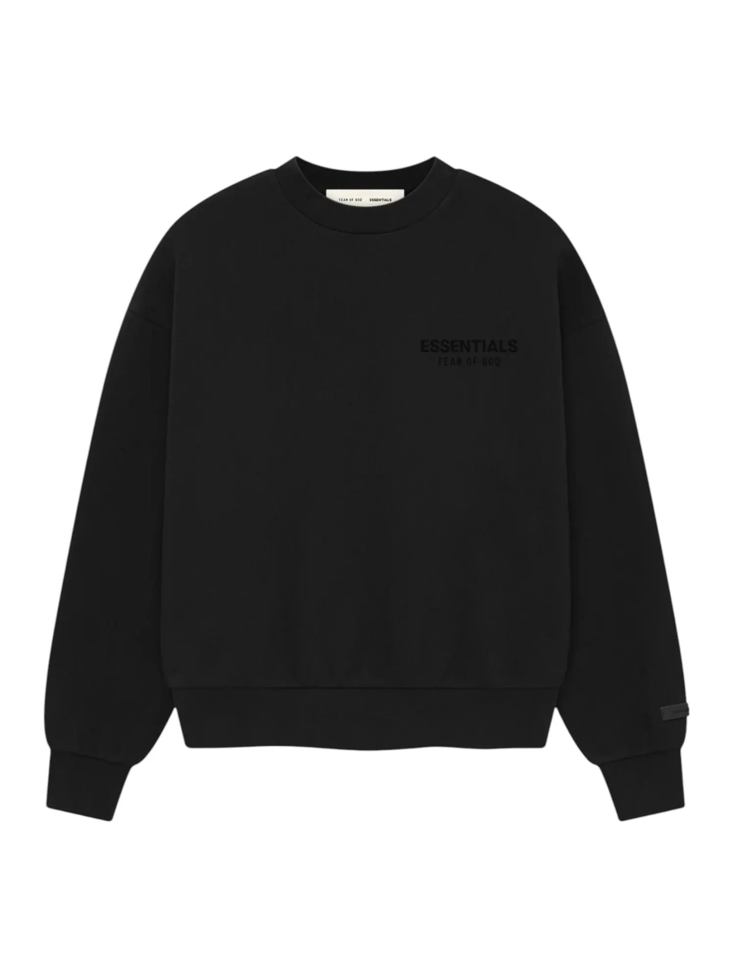 Классическая толстовка с круглым вырезом Fear of God Essentials — изображение 1 из 2, винтажный черный