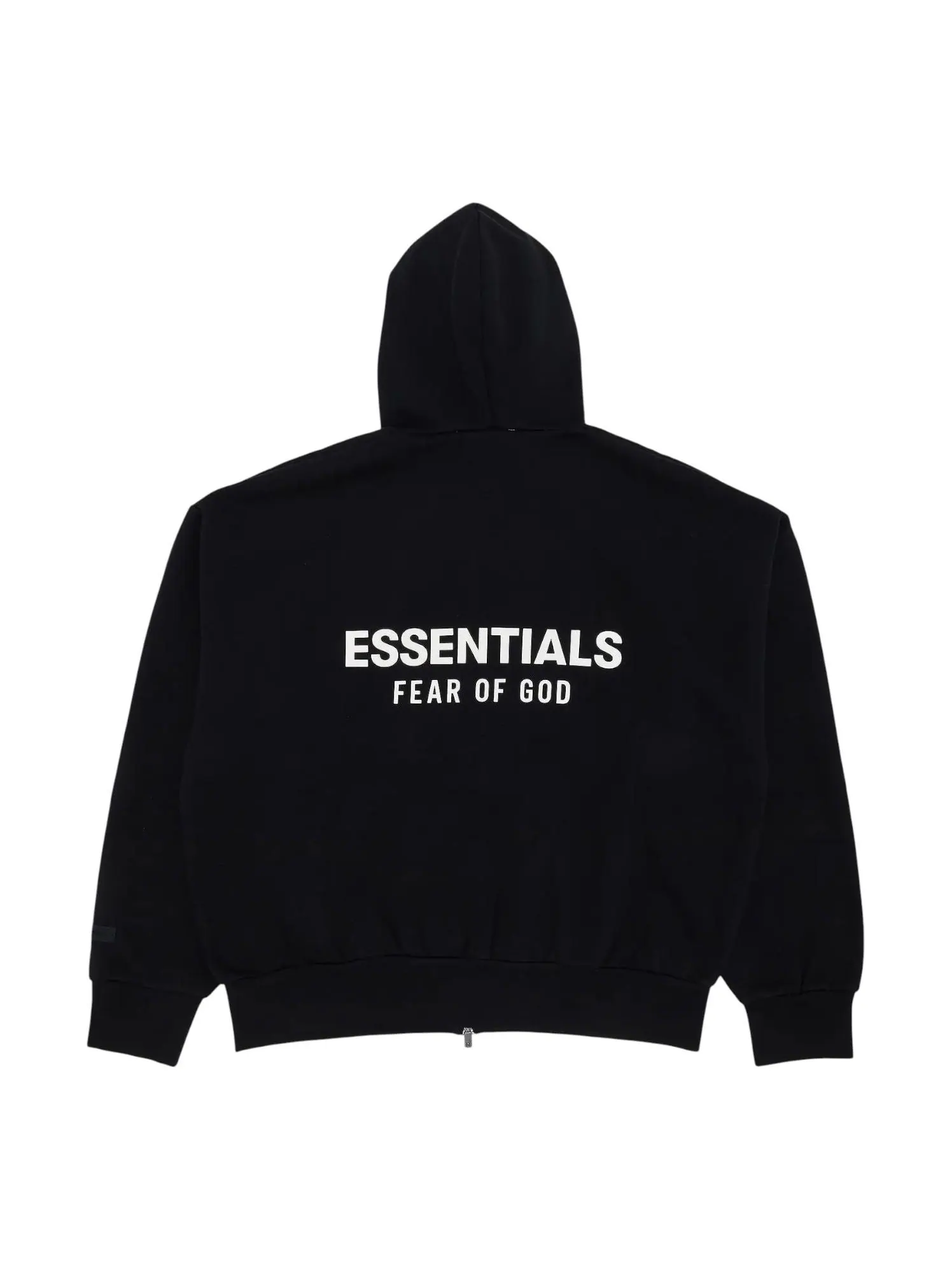 Худи Fear of God Essentials Classic Full Zip-Up Hoodie 'Jet Black' — изображение 2 из 2, черный