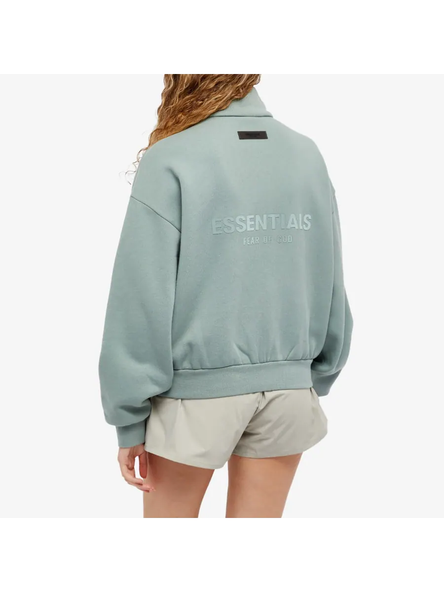 Куртка (WMNS) Fear of God Essentials SS24 Fullzip Jacket 'Sycamore' — изображение 2 из 3, зеленый