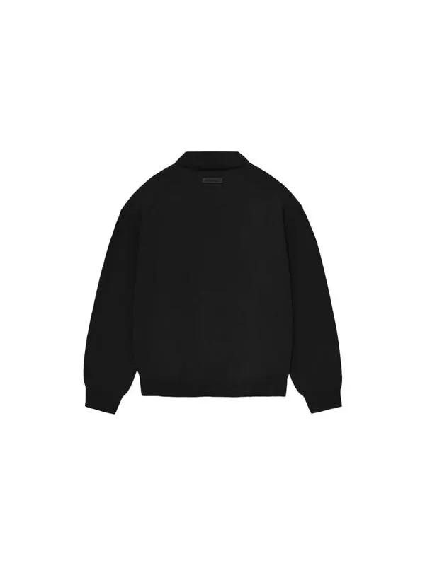 Рубашка fw23 knit polo shirt 'jet black' Fear Of God Essentials — изображение 3 из 4, черный