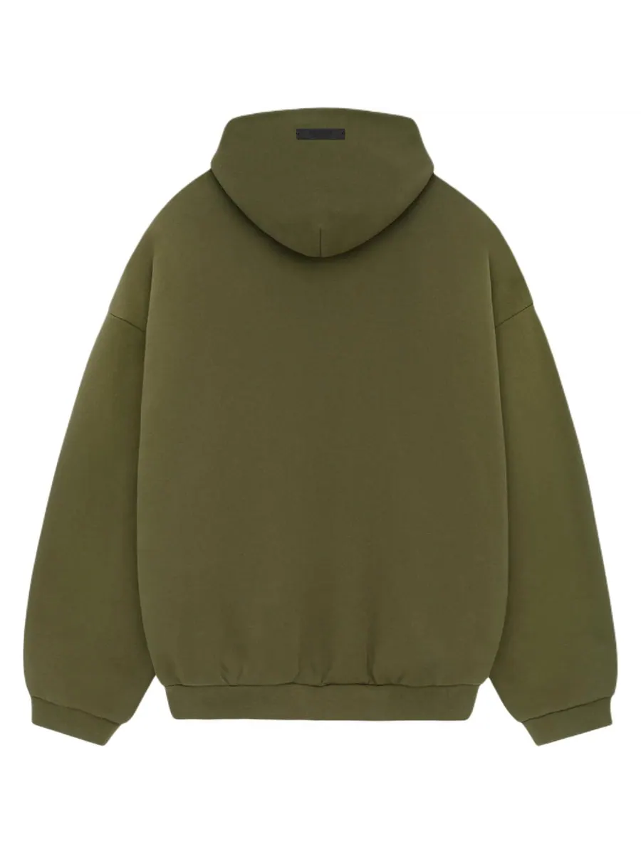 Худи Fear of God Essentials Fleece Hoodie 'Military' — изображение 2 из 5, оливковый зеленый