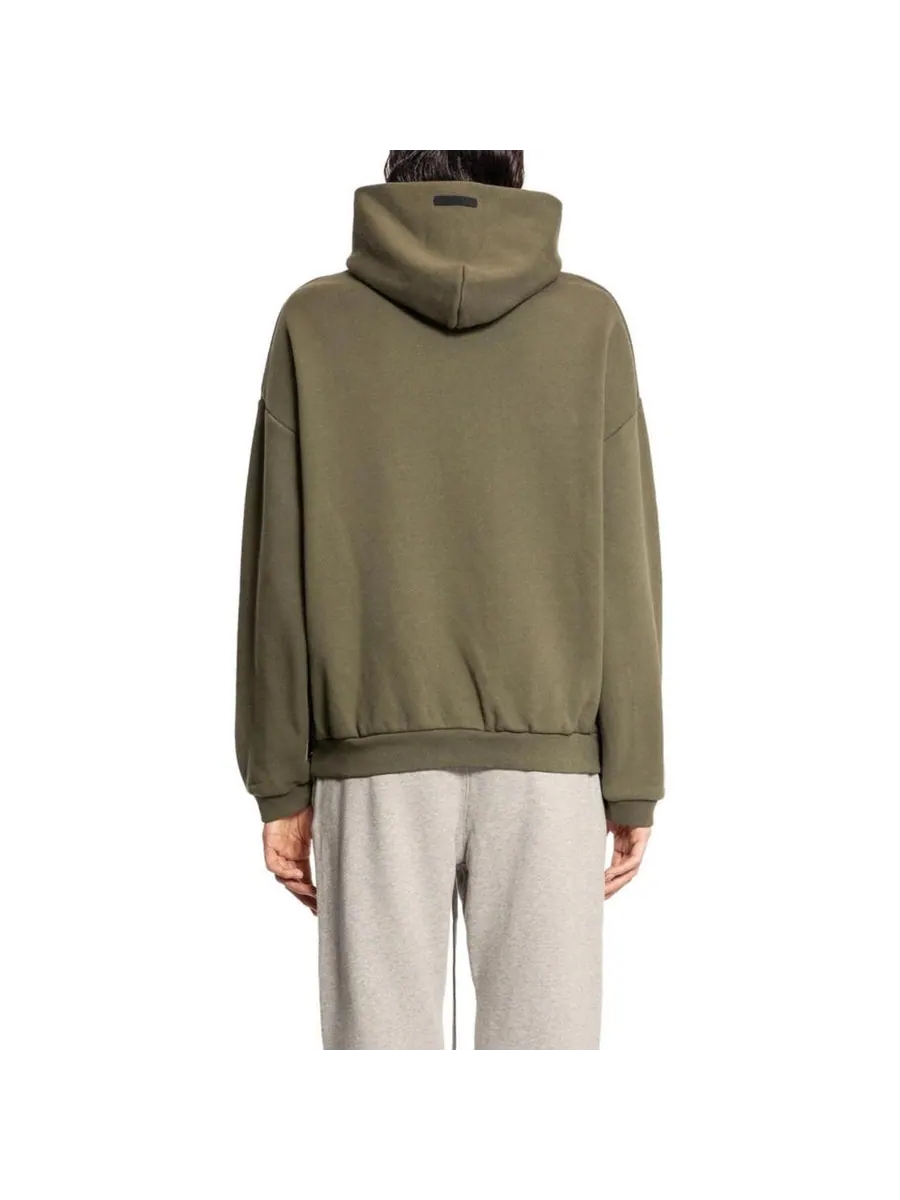 Худи Fear of God Essentials Fleece Hoodie 'Military' — изображение 5 из 5, оливковый зеленый
