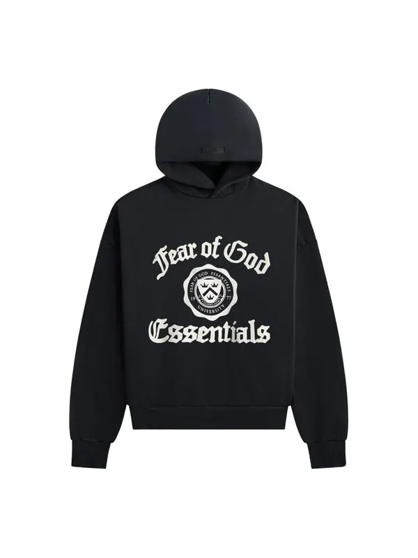 Толстовка ss25 heavy fleece vintage shrunken hoodie Fear Of God Essentials — изображение 1 из 2, черный