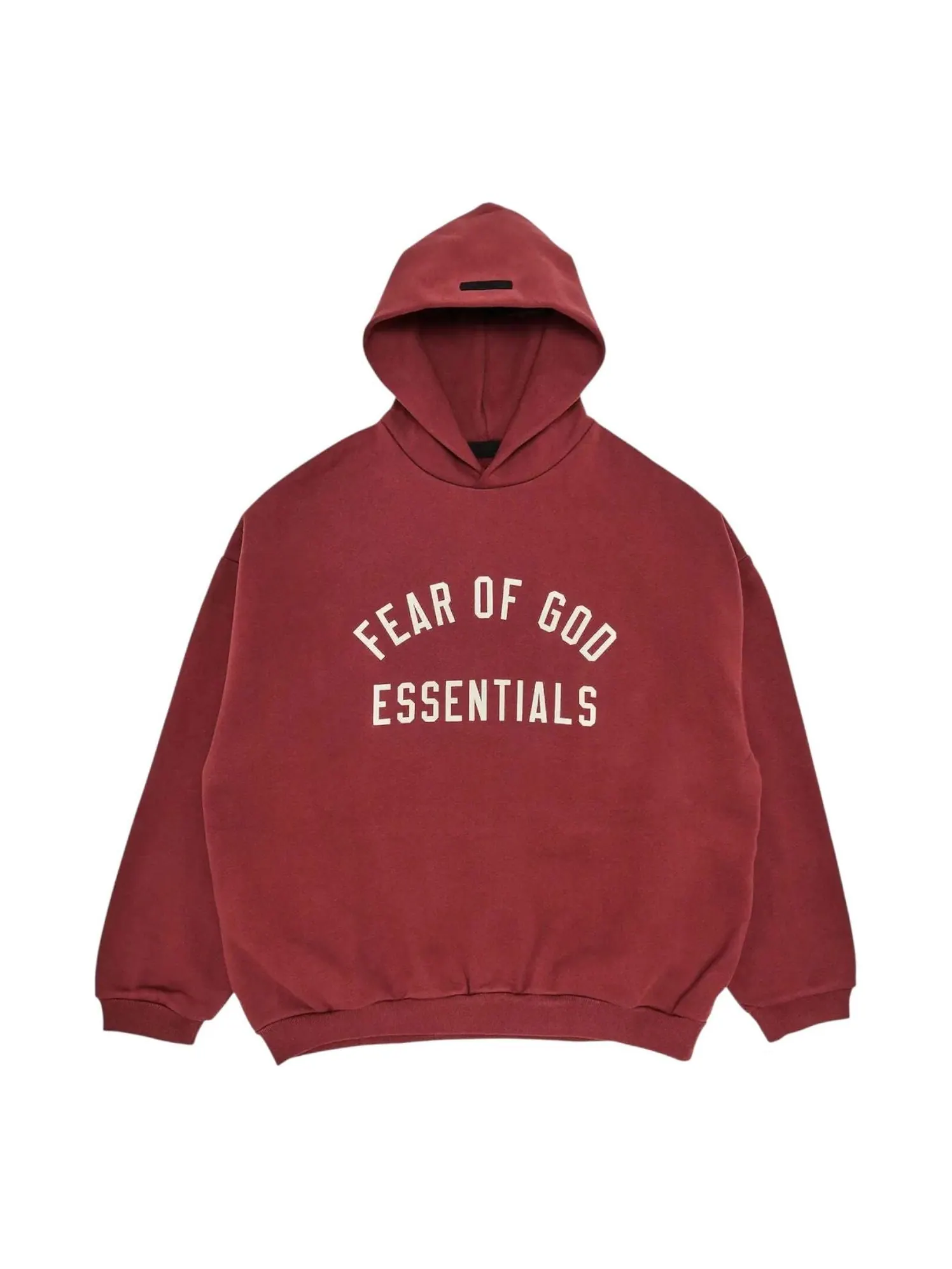 Худи Fear of God Essentials Fleece Hoodie 'Crimson' — изображение 1 из 2, красный