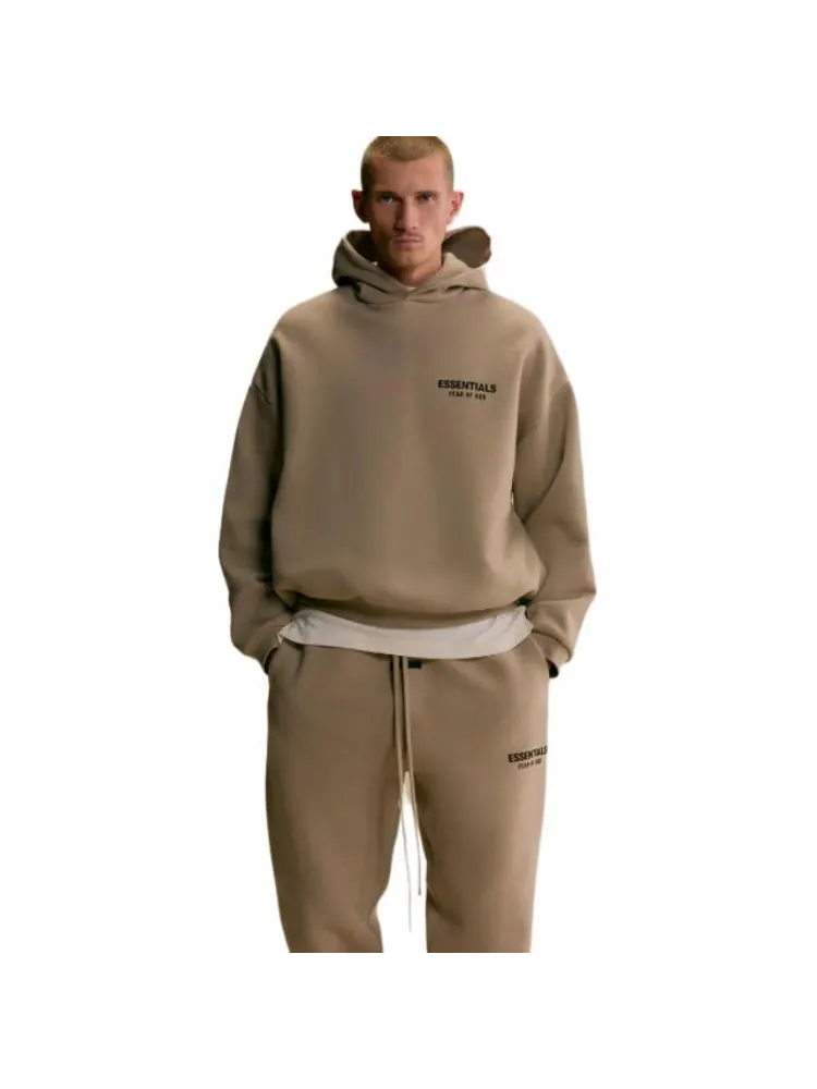 Худи Fear of God Essentials Fleece Hoodie II 'Desert Sand' — изображение 4 из 5, бежевый