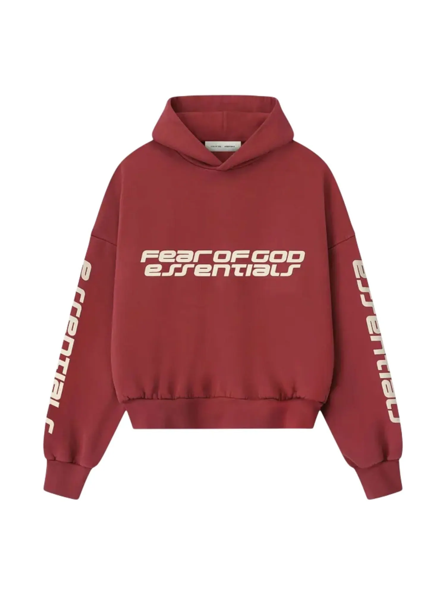 Укороченная свободная толстовка Fear of God Essentials — изображение 1 из 2, красный