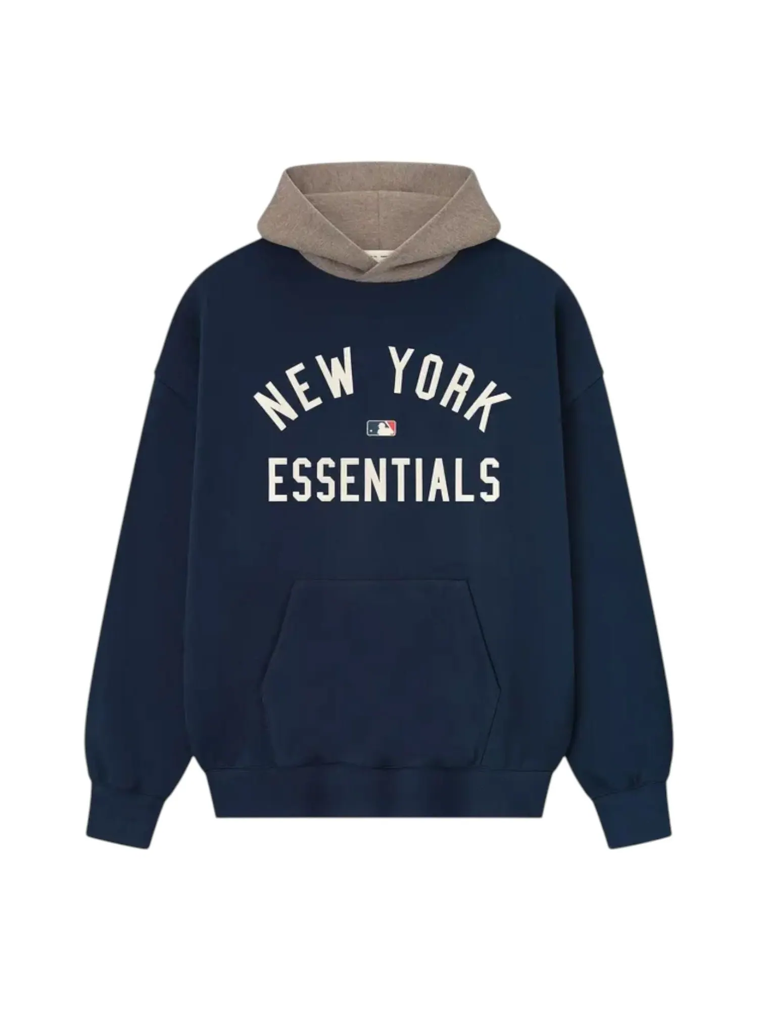 Толстовка Fear of God Essentials Yankees Sport Hoodie 'Midnight Navy Homstead Heather' — изображение 1 из 2, темно-синий