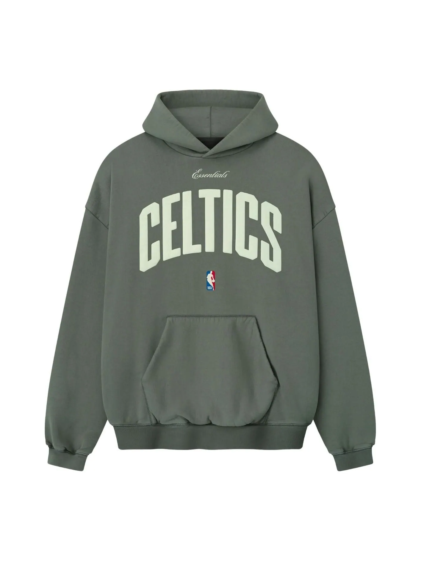 Fear of God Essentials Celtics Celtics 90s Hoodie 'Balsam Green' — изображение 1 из 2, зеленый