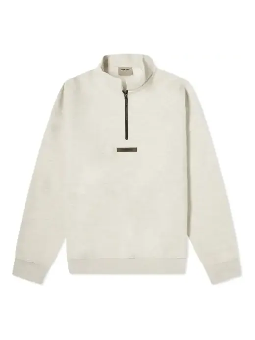 Толстовка с высоким воротником и половинной молнией Fear of God Essentials — изображение 1 из 2, овсяный