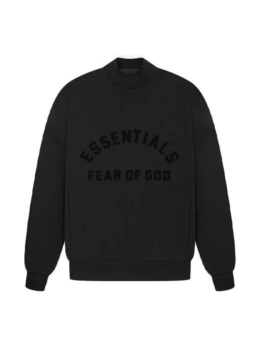 Свитер ss23 crewneck 'jet black' Fear Of God Essentials — изображение 1 из 2, черный