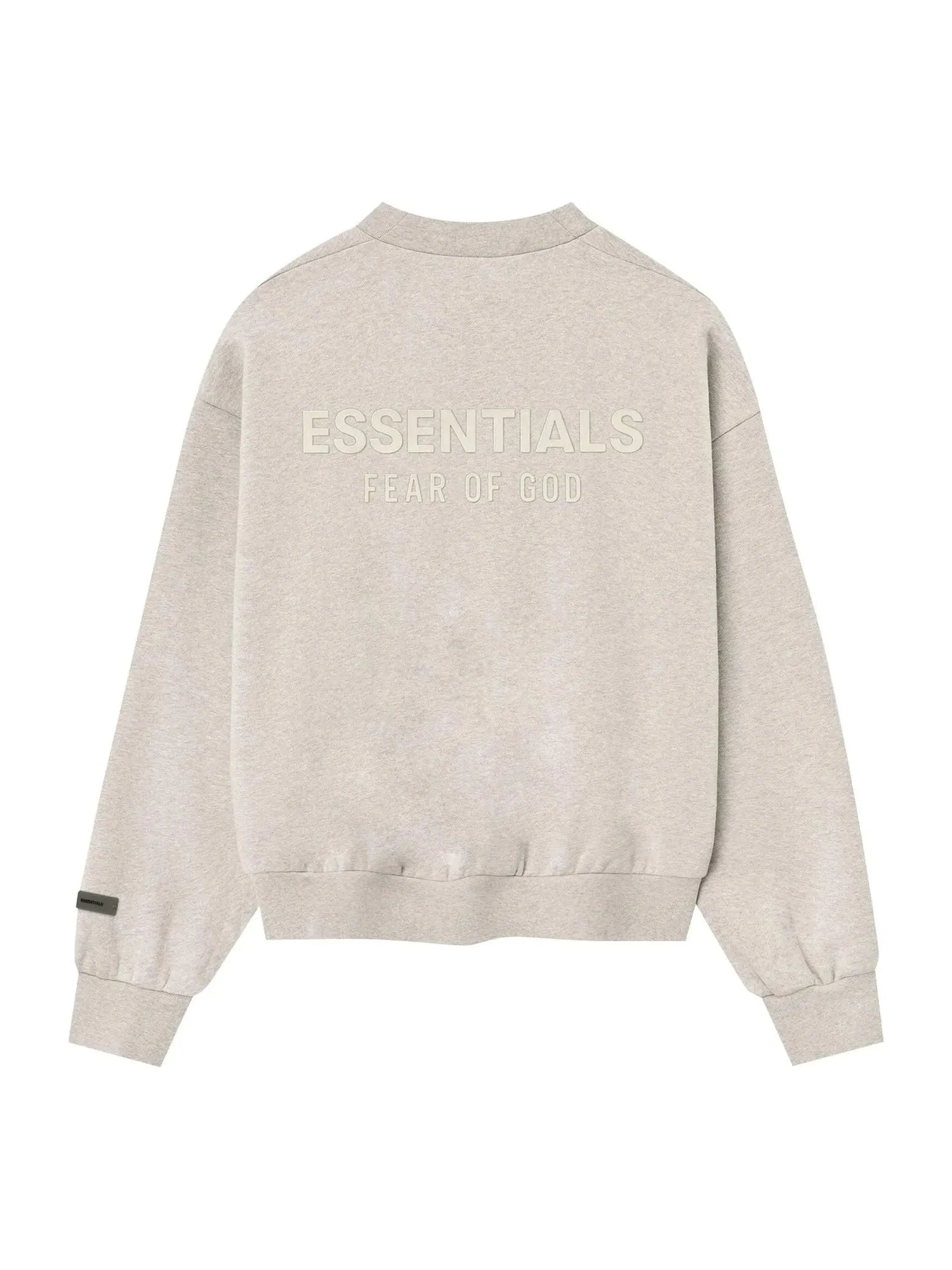 Свитер Fear of God Essentials Classic Fit Fleece Crewneck 'Heather Stone' — изображение 2 из 2, бежевый