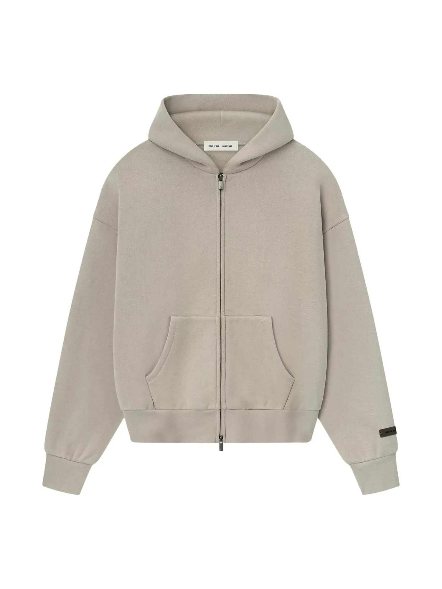 Толстовка на молнии Fear of God Essentials Classic Full Zip Hoodie 'Timber' — изображение 1 из 2, древесный