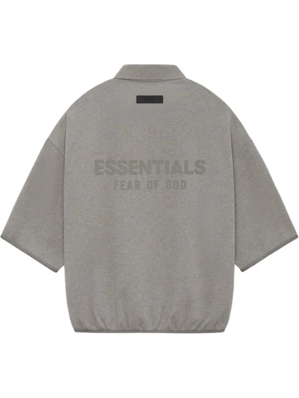 Рубашка поло ss24 3/4 sleeve polo shirt 'heather grey' Fear Of God Essentials — изображение 2 из 2, серый