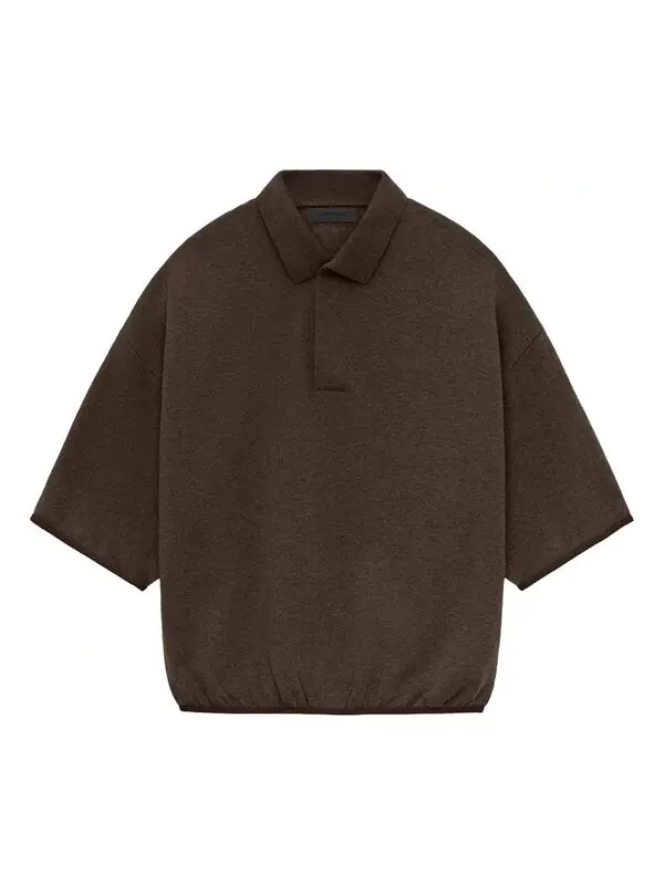 Рубашка поло 3/4 sleeve polo shirt 'heather wood' Fear Of God Essentials — изображение 1 из 2, коричневый