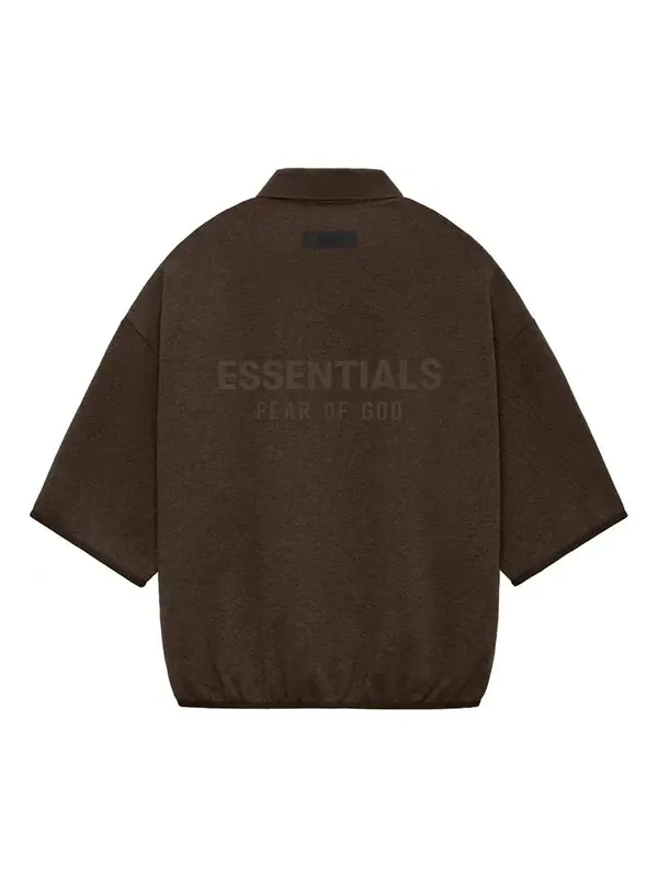 Рубашка поло 3/4 sleeve polo shirt 'heather wood' Fear Of God Essentials — изображение 2 из 2, коричневый