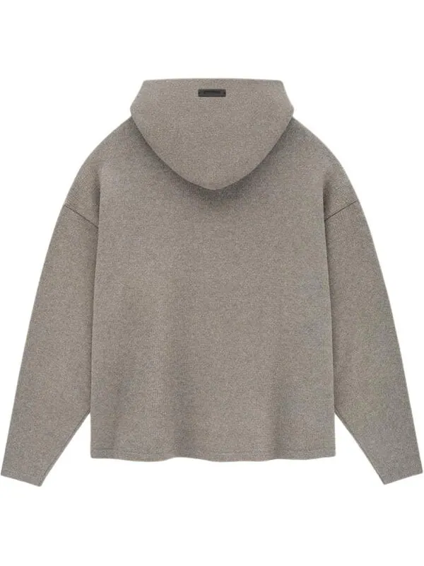 Толстовка ss24 knit hoodie 'heather grey' Fear Of God Essentials — изображение 2 из 2, серый