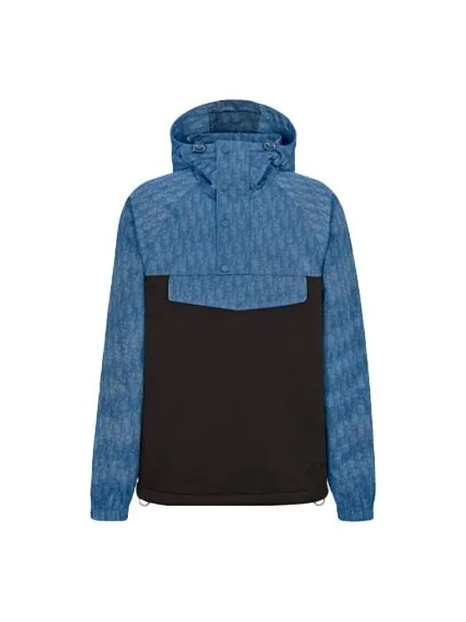 Куртка fw21 printing hooded jacket coat blue Dior — изображение 1 из 4, синий