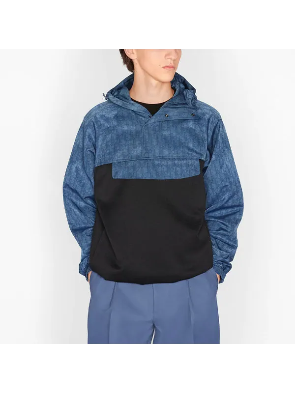 Куртка fw21 printing hooded jacket coat blue Dior — изображение 3 из 4, синий