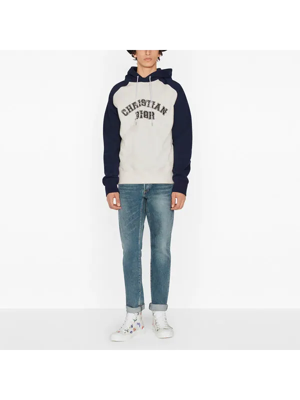 Толстовка x peter doig fw21 logo long-sleeved men's grey Dior — изображение 3 из 4, белый