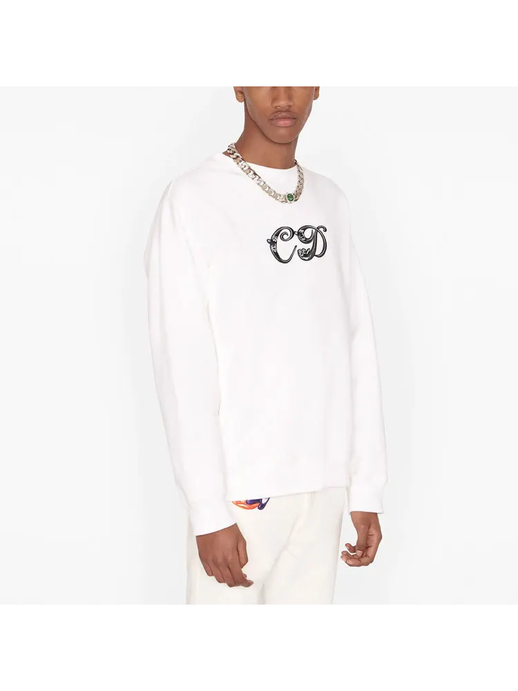Свитер Dior x Kenny Scharf CD Embroidery Crew 'White' — изображение 3 из 5, белый