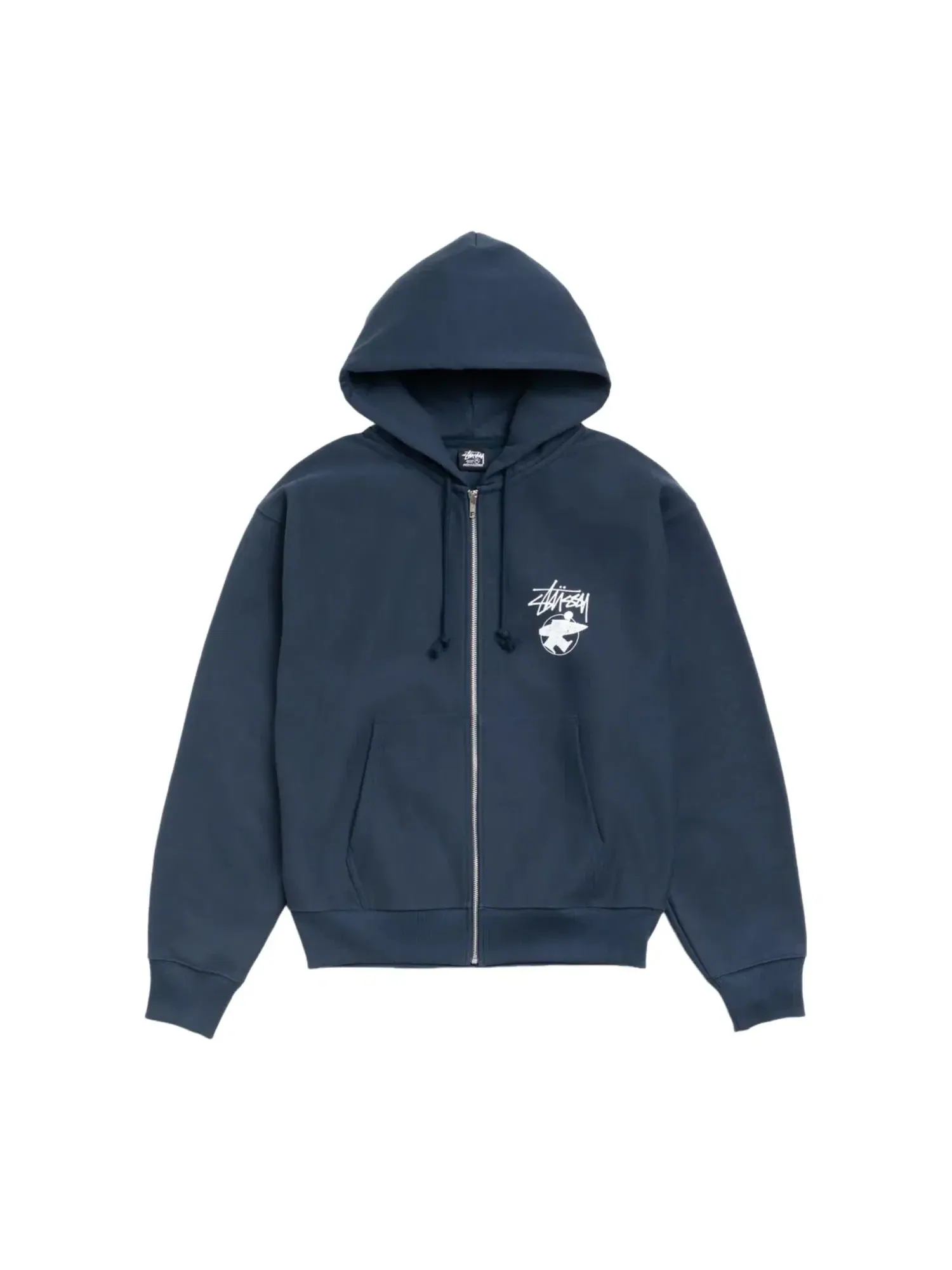 Толстовка Stussy Long Haul на молнии — изображение 2 из 2, темно-синий