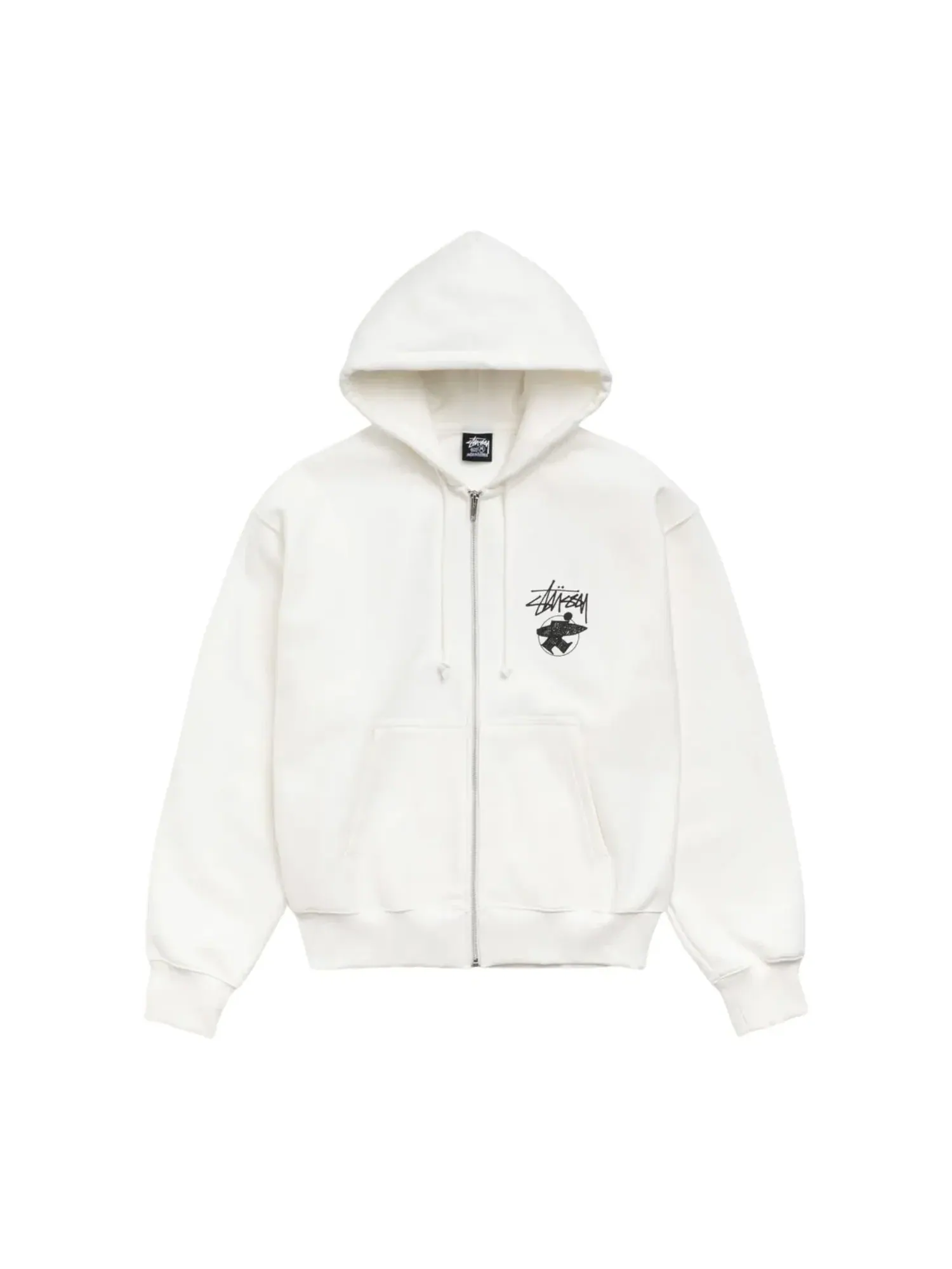 Толстовка Stussy Long Haul на молнии — изображение 2 из 2, белый