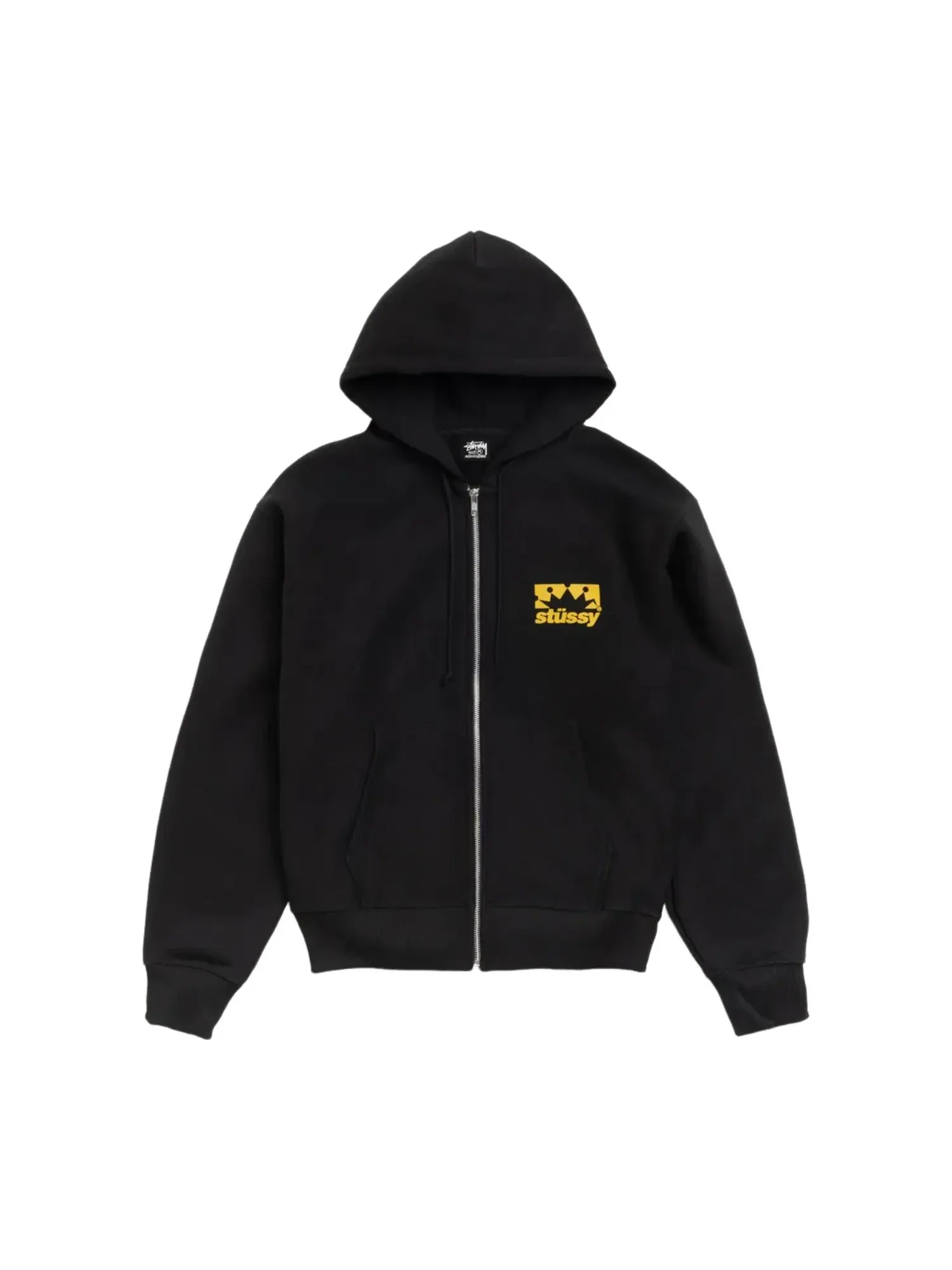 Худи Stussy Box Crown на молнии, черный, 1975186-BLAC — изображение 2 из 2