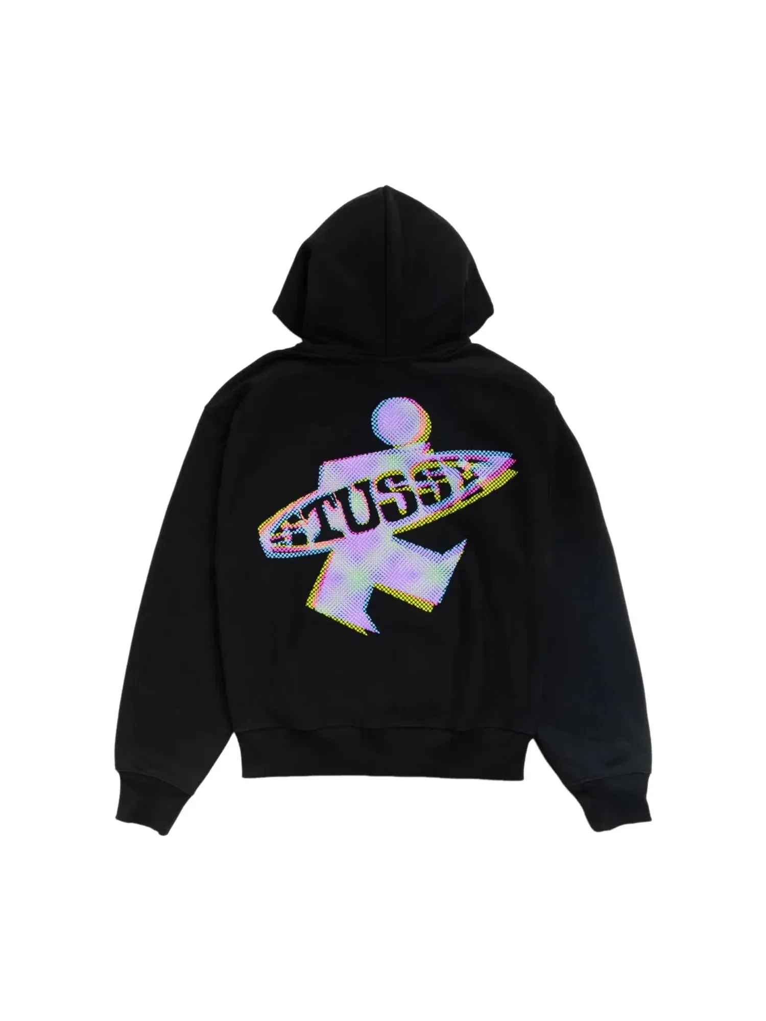 Мужское худи с принтом Dot Surf Puff Print Stussy — изображение 2 из 2, черный