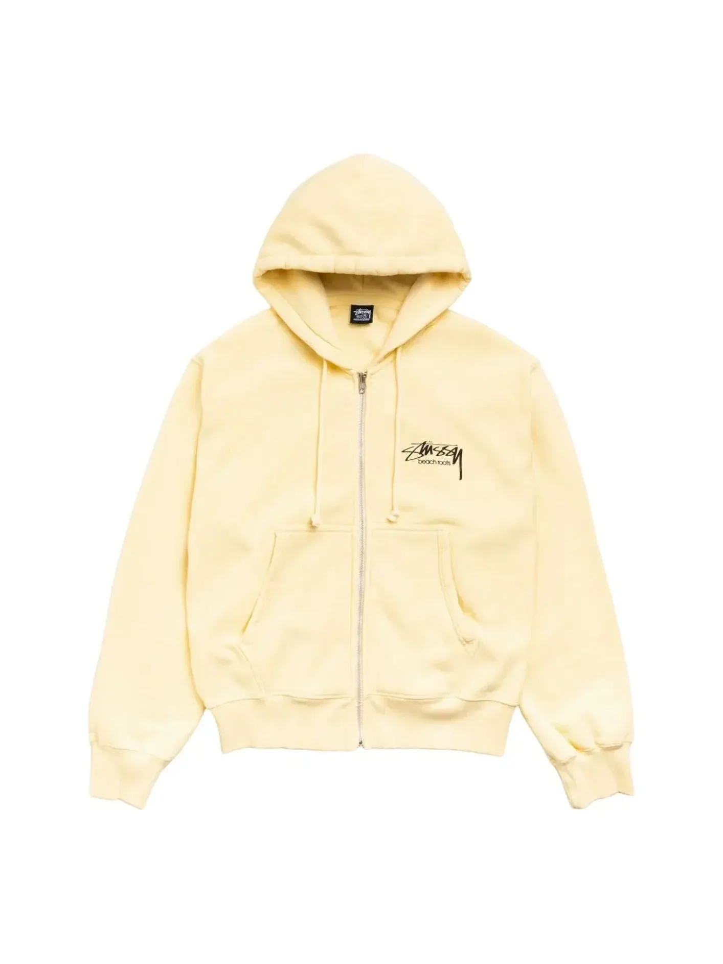 Мужское худи с капюшоном Stussy Beach Roots Zip Hoodie Garment Dyed — изображение 1 из 2, золото