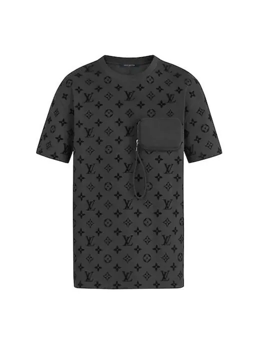 Футболка lv ss20 monogram velcro for men grey Louis Vuitton — изображение 1 из 4, светлый серый
