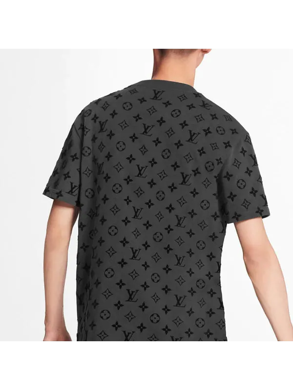 Футболка lv ss20 monogram velcro for men grey Louis Vuitton — изображение 3 из 4, светлый серый