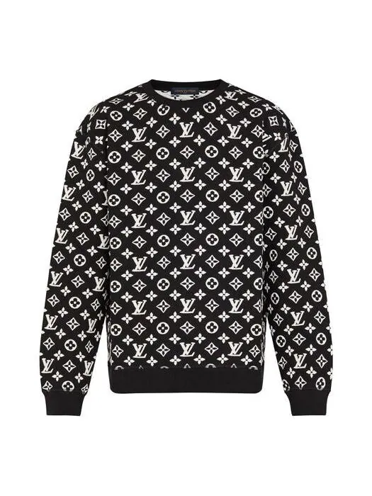 Толстовка jacquard round collar male black Louis Vuitton — изображение 1 из 2, черный
