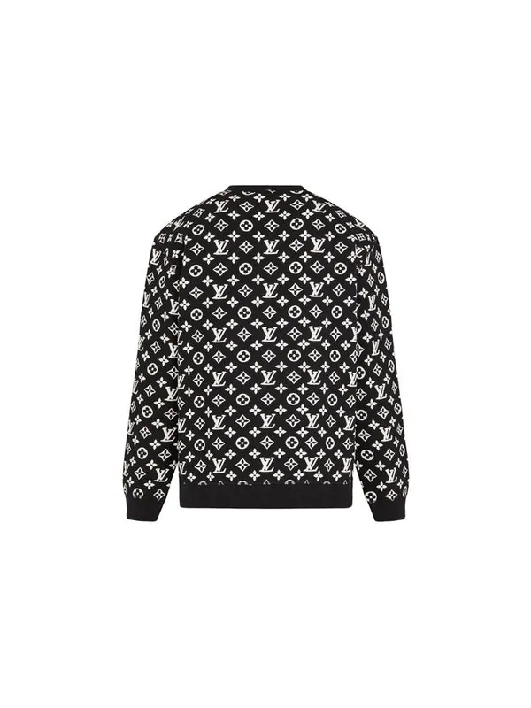 Толстовка jacquard round collar male black Louis Vuitton — изображение 2 из 2, черный