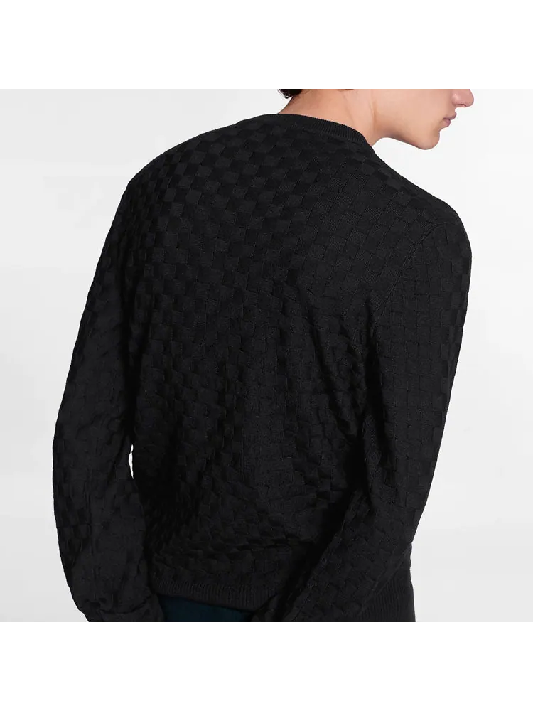 Толстовка Men's LOUIS VUITTON FW21 Solid Color Casual Round Neck Long Sleeves Knit Black — изображение 3 из 4, черный