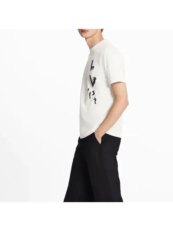 Футболка lv ss21 paratrooper print pullover for men white Louis Vuitton — изображение 4 из 4, белый