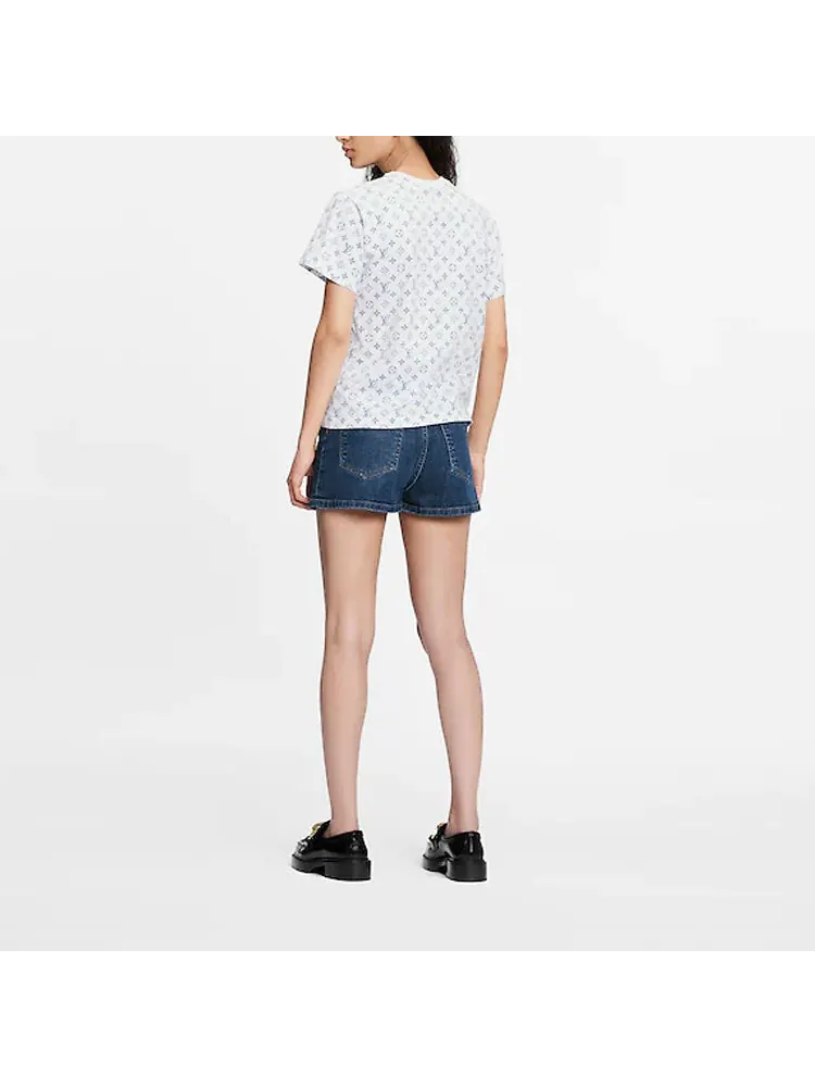 Футболка LOUIS VUITTON SS22 Collar Chain Logo Short Sleeve Unisex White — изображение 8 из 8, белый