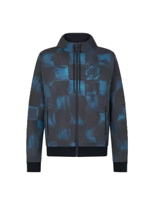 Куртка men's fw21 zipper hooded long sleeves jacket blue Louis Vuitton — изображение 1 из 4, синий